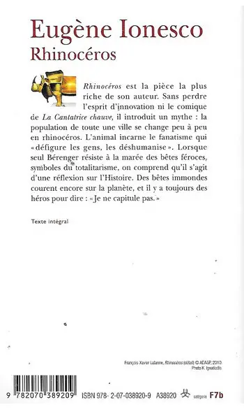 Rhinocéros ( Eugène Ionesco )